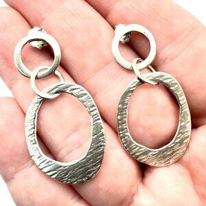 Silpada Womans Earrings Sterling Silver Chandelier Pierced P1529 Interlocking Ci